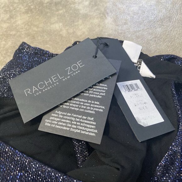 Rachel Zoe Jumpsuit Womens 8 Blue Sparkle Sleeveless‎ Wide Leg Party Sleeveless - Picture 10 of 14